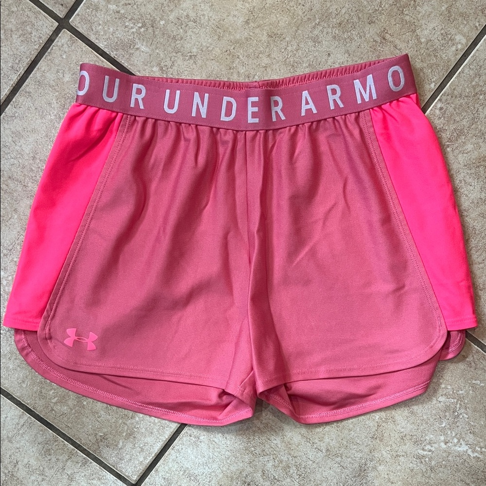 Under Armour Women's Bright Pink Athletic Shorts